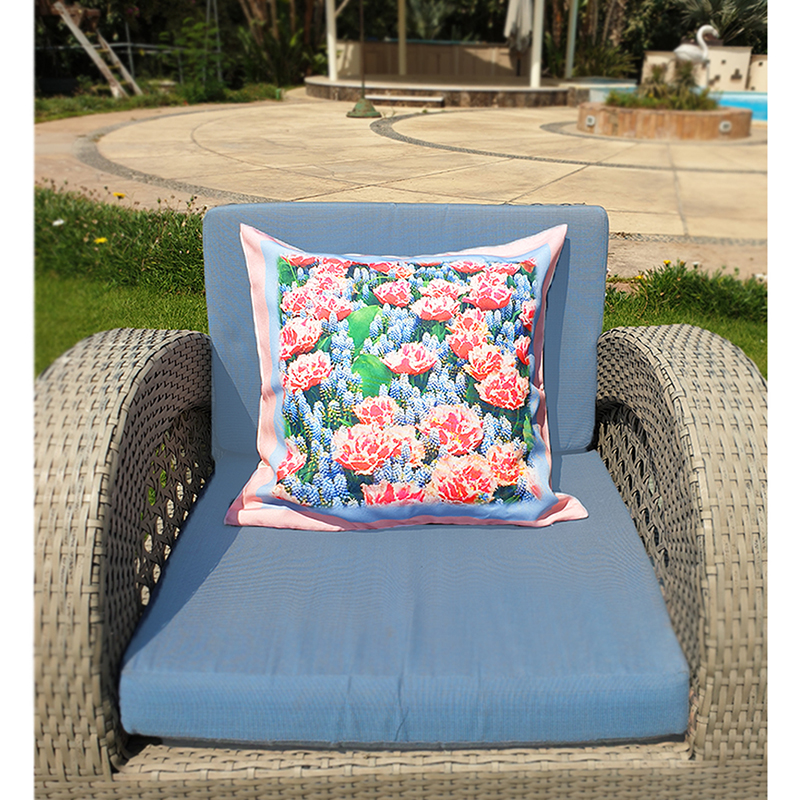 Salmon Roses Cushion